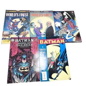 DC Comics Batman Lot of 5 Books Worlds Finest Full Circle Dead Book Lonely Place
